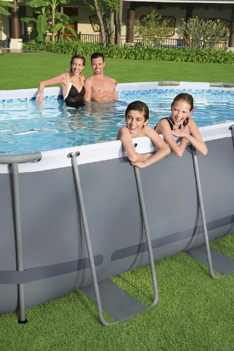 Bestway Power Steel ovaal zwembad - 488 x 305 x 107 cm - met filterpomp en accessoires