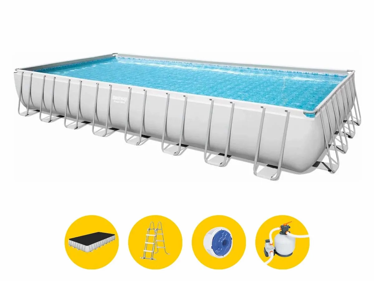 Bestway Power Steel zwembad - 956 x 488 x 132 cm - met zandfilterpomp en accessoires