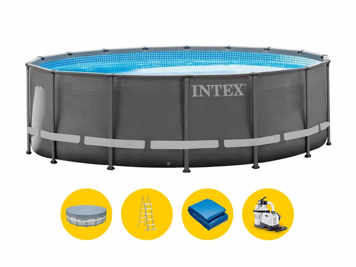 Intex Ultra XTR Frame zwembad - 488 x 122 cm - met zandfilterpomp en accessoires