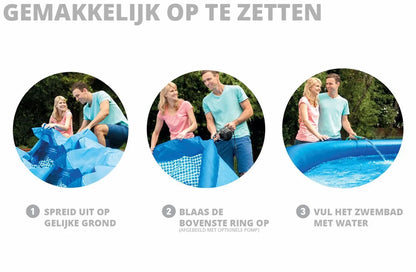Intex Easy Set zwembad - 457 x 122 cm - met filterpomp en accessoires